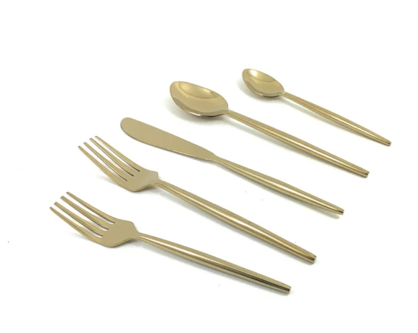 Vibhsa 20 Piece Golden Flatware Set, Service for 4