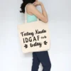 Sarcastic Heavy Cotton Canvas Tote | Large Funny Tote Bag with Pockets | Reusable Bag for Shopping, Beach, Books, or Overnight - Image 6