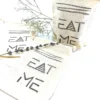 Hand Stamped, Eat Me, Cotton Drawstring Pouches 4" x 6" - Image 6