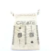 Hand Stamped, Create, Cotton Drawstring Pouches 4" x 6" - Image 9