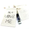 Hand Stamped, Love Me, Cotton Drawstring Pouches 4" x 6" - Image 11