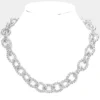 Ribbed Chain Link Necklace - Image 2