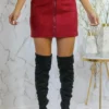 Dont Be Suede Faux Suede Mini Skirt - Image 9