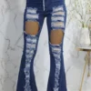 Lolata High Rise Flare Denim Distressed Jeans - Image 3