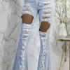 Lolata High Rise Flare Denim Distressed Jeans - Image 5