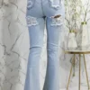 Lolata High Rise Flare Denim Distressed Jeans - Image 6