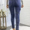 Mineral Wash High Waisted Cargo Style Skinny Jeans - Image 2