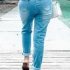 Jemma Straight Leg Ripped Mom Jeans - Image 5