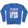 IT'S CALLED FITNESS LOOK IT UP WHITE PRINT CREWNECK SWEATSHIRT - Image 3