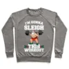 I'M GONNA SLEIGH THIS WORKOUT (SANTA CLAUS) CREWNECK SWEATSHIRT - Image 4