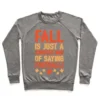 FALL IS JUST A SHORTER WAY OF SAYING FOOTBALL WHITE PRINT CREWNECK SWEATSHIRT - Image 4