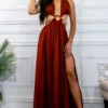 Extravaganza Cut Out Maxi with Side Slits Dress - Image 3