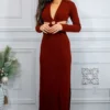 O Ring Cut Out Side Slits Sweater Dress - Image 9