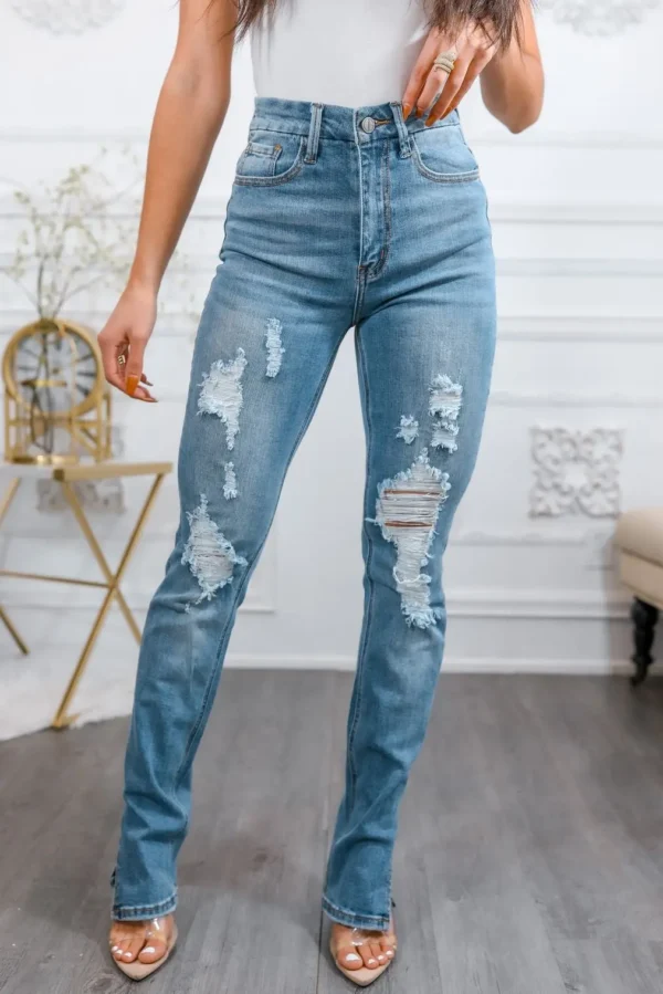 Split Up and Destroy Ripped Denim Jeans