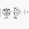 Brilliant Round-Cut 5mm 0.80 Carat Moissanite 925 Sterling Silver Earrings for Women - Image 2