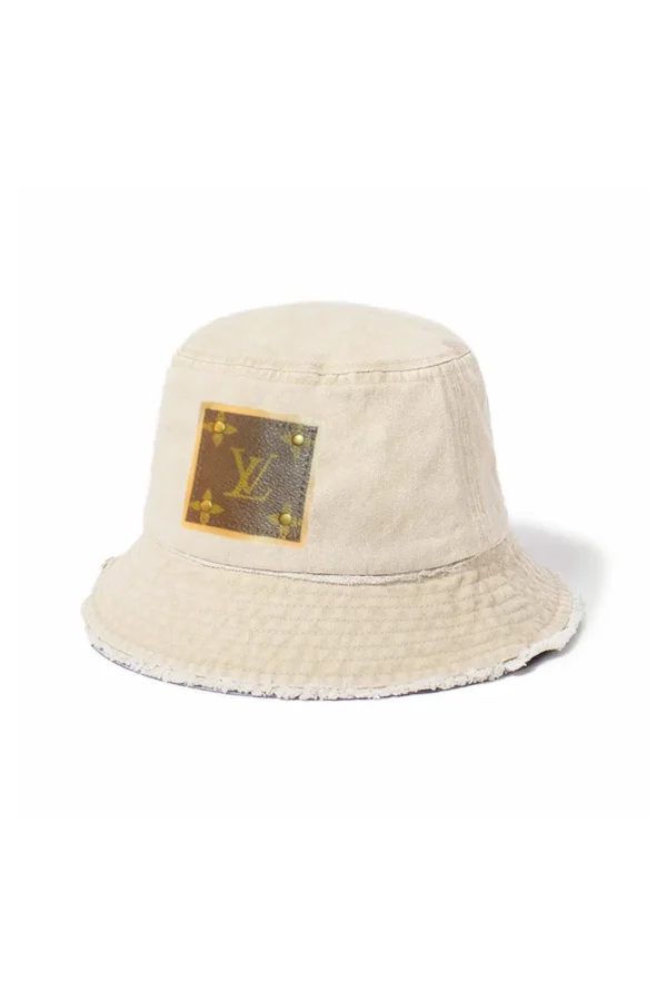 Upcycled Short Fringed Edge Bucket Hat