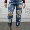 Destroyed and Ripped Maxed Out Boyfriend Jeans - Image 3