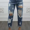 Destroyed and Ripped Maxed Out Boyfriend Jeans - Image 5