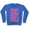 FITNESS IS LIKE MARRIAGE CREWNECK SWEATSHIRT - Image 3