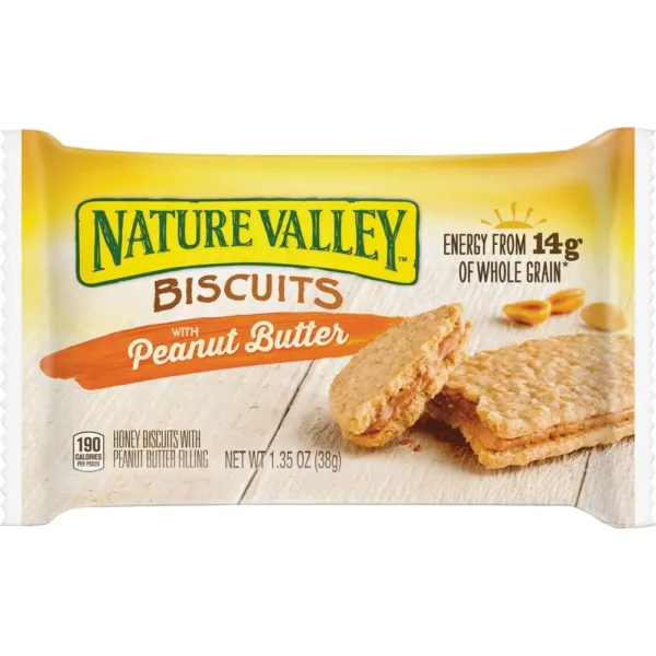 Biscuits, Peanut Butter, 1.35 oz Packet, 16/Box