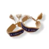 Blue Louis Vuitton Ribbon Fabric Bracelet - Image 2