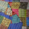 Hand Stitched Kantha Silk Vintage throw - Image 9