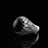 Filigree Art Black Onyx Gemstone Women Silver Statement Ring - Image 4