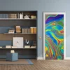 3D Abstract Vinyl Door Mural Sticker - Transformative Cover Art - Image 8