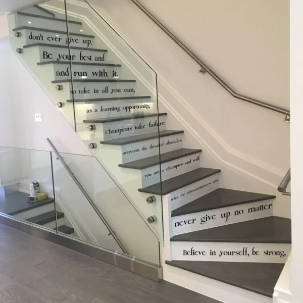 Inspirational Empowerment Vinyl Decal - Motivating Staircase Adhesive Sticker