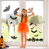 Halloween Window Decals - Spooky Delights with Festive Pumpkins and Bats Display Stickers - Image 2