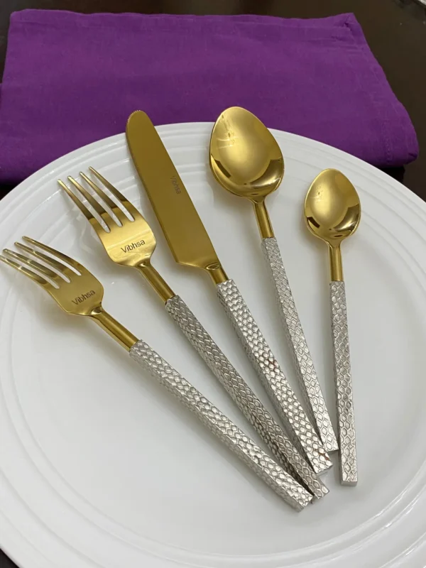 Designer Golden Stainless Steel Flatware Set of 20 PC