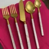 Designer Golden Stainless Steel Flatware Set of 20 PC - Image 9