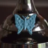 Cake Stand with Turquoise Butterfly (10" Cake Holder) - Image 3