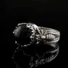 Bee Detailed Black Onyx Gemstone Filigree Art Women Silver Cocktail Ring - Image 3