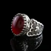 Carnelian Gemstone Double Heart Detailed Filigree Art 925 Sterling Silver Women Statement Ring - Image 3