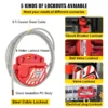 VEVOR 42 PCS Lockout Tagout Kits, Electrical Safety Loto Kit Includes Padlocks, 5 Kinds of Lockouts, Hasps, Tags & Ties, Box, Lockout Safety Tools for Electrical Risk Removal in Industrial, Machinery - Image 4