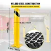 VEVOR Safety Bollard, 36 Inch Height Bollard Post, 5.5 Inch Diameter Steel Pipe Safety Bollard Post, Yellow Steel Bollard, Steel Safety Bollard with 8 Anchor Bolts, Perfect for Traffic-Sensitive Area - Image 2