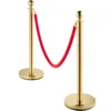 VEVOR 4PCS Gold Stanchion Posts Queue, 38 Inch Red Velvet Rope, Crowd Control Barriers Queue Line Rope, Barriers for Party Supplies - Image 10