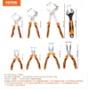 VEVOR 8-Piece Pliers Set, High Carbon Steel, 12"/10"/8" Groove Joint Pliers, 8" Linesman's Pliers, 6" Slip Joint Pliers, 8" Long Nose Pliers, 6" Diagonal Cutter, 10" Adjustable Wrench, and Tool Bag - Image 6