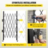 VEVOR Single Folding Security Gate, 48" H x 37" W Folding Door Gate, Steel Accordion Security Gate, Flexible Expanding Security Gate, 360 Rolling Barricade Gate, Scissor Gate or Door with Padlock - Image 5