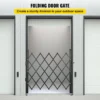 VEVOR Single Folding Security Gate, 48" H x 37" W Folding Door Gate, Steel Accordion Security Gate, Flexible Expanding Security Gate, 360 Rolling Barricade Gate, Scissor Gate or Door with Padlock - Image 11