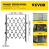 VEVOR Single Folding Security Gate, 48" H x 37" W Folding Door Gate, Steel Accordion Security Gate, Flexible Expanding Security Gate, 360 Rolling Barricade Gate, Scissor Gate or Door with Padlock - Image 16