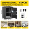 VEVOR Safe Box, 2.1 CU.FT Fingerprint Safe Box for Money w/ 2 Keys & Digital Keypad, Q235 Steel Safe Box for Storing Cash, Jewelry, Pistols, Documents, Watches in Home & Office & Hotel - Image 6