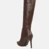 Indulgent High Heel Croc Calf Boots - Image 5