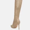 Indulgent High Heel Croc Calf Boots - Image 7