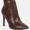 Indulgent High Heel Croc Calf Boots - Image 25