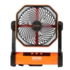 VEVOR Portable Fan Rechargeable 8 inch, Battery Powered Fan with LED Lantern, 4 Speeds Adjustable Portable Small Table Fan Personal, USB Battery Operated Fans for Travel Bedroom Home Camping Office - Image 10