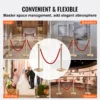 VEVOR Stanchion Post with Velvet Rope, 6-Pack Crowd Control Stanchion with 4PCS 5FT Red Velvet Ropes, Stainless Steel Queue Barrier Line Divider with Fillable Base & Ball Top for Wedding Museum Party - Image 5