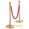 VEVOR Stanchion Post with Velvet Rope, 6-Pack Crowd Control Stanchion with 4PCS 5FT Red Velvet Ropes, Stainless Steel Queue Barrier Line Divider with Fillable Base & Ball Top for Wedding Museum Party - Image 8