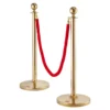 VEVOR Stanchion Post with Velvet Rope, 6-Pack Crowd Control Stanchion with 4PCS 5FT Red Velvet Ropes, Stainless Steel Queue Barrier Line Divider with Fillable Base & Ball Top for Wedding Museum Party - Image 9